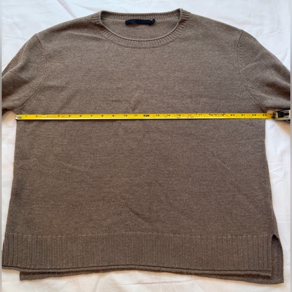 Jenni Kayne Everyday Sweater Women’s Size Large Wool Cashmere Taupe Brown - Picture 4 of 9